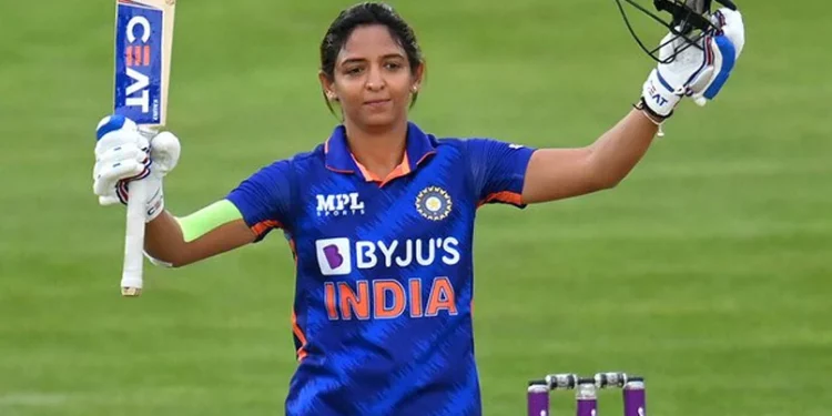 India is in the lead after a Harmanpreet special. 1 India