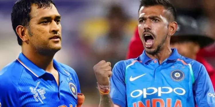 Yuzvendra Chahal discusses his relationship with MS Dhoni in his opening statement, "Unke saamne meri bolti bandh ho jaati hai." 1 Yuzvendra Chahal discusses his relationship with MS Dhoni in his opening statement, "Unke saamne meri bolti bandh ho jaati hai."