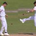 James Anderson showcases his football prowess at Old Trafford during the 2023 Ashes. 6 James Anderson showcases his football prowess at Old Trafford during the 2023 Ashes.