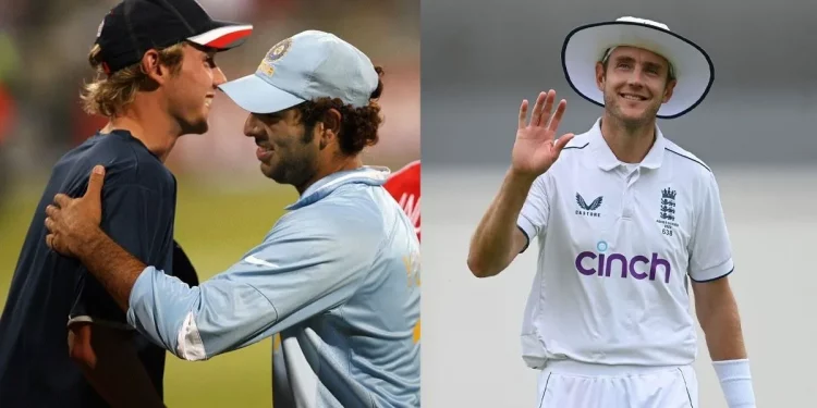 Yuvraj Singh wishes England pacer Stuart Broad luck as he announces his retirement from cricket, saying, "Take a bow Stuart Broad." 1 Yuvraj Singh wishes England pacer Stuart Broad luck as he announces his retirement from cricket, saying, "Take a bow Stuart Broad."