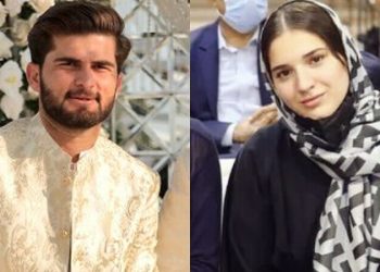 Ansha Afridi, the daughter of Shahid Afridi, and Shaheen Afridi get married. 5 Ansha Afridi, the daughter of Shahid Afridi, and Shaheen Afridi get married.