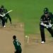 Tom Latham hits an absurd four off Agha Salman's double-bounce delivery during the ODI World Cup Warm-ups in 2023. 6 Tom Latham hits an absurd four off Agha Salman's double-bounce delivery during the ODI World Cup Warm-ups in 2023.