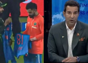 Wasim Akram criticizes Babar Azam for getting an autographed India jersey from Virat Kohli following a demeaning defeat, saying, "Today was not the day."