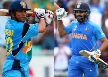 ODI World Cup 2023: Rohit Sharma receives a ton of plaudits from Sachin Tendulkar for his record-breaking century. 1 ODI World Cup 2023: Rohit Sharma receives a ton of plaudits from Sachin Tendulkar for his record-breaking century.