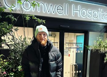 Ben Stokes releases his first photo following knee surgery.