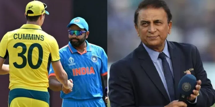 Sunil Gavaskar urges India to "just play your game" as they lead Australia to a massive score in the World Cup final.