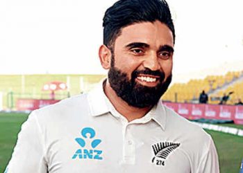 Ajaz Patel discussed Day 5's strategy for New Zealand: "We'll come out, fight, and see where we get to." 4 Ajaz Patel