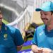 Mitchell Marsh talks about his new mustache, saying he's "trying to be like Heady." 6 Mitchell Marsh talks about his new mustache, saying he's "trying to be like Heady."