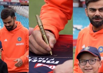 SA vs. IND: Virat Kohli autographs an RCB jersey for a young Centurion supporter