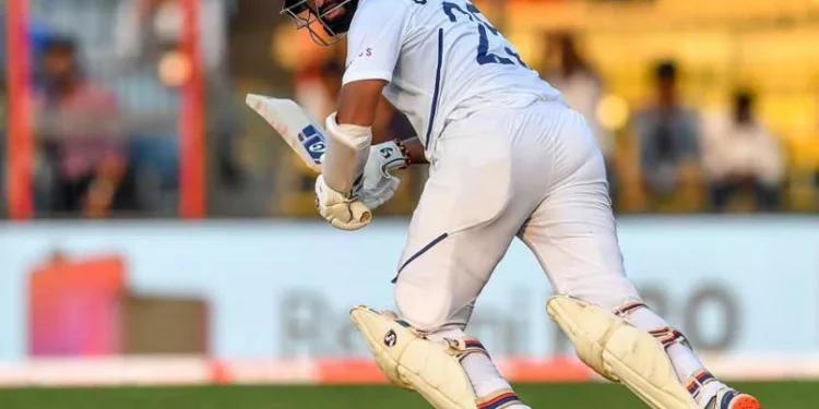 Cheteshwar Pujara scores a century in the 'First Class' match against Jharkhand in the Ranji Trophy 2023-24. 1 Cheteshwar Pujara scores a century in the 'First Class' match against Jharkhand in the Ranji Trophy 2023-24.