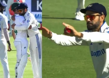 SA vs. IND: Virat Kohli motions for the players to bow down and urges them not to celebrate Dean Elgar wicket. 6 Virat Kohli motions for the players to bow down and urges them not to celebrate Dean Elgar wicket.