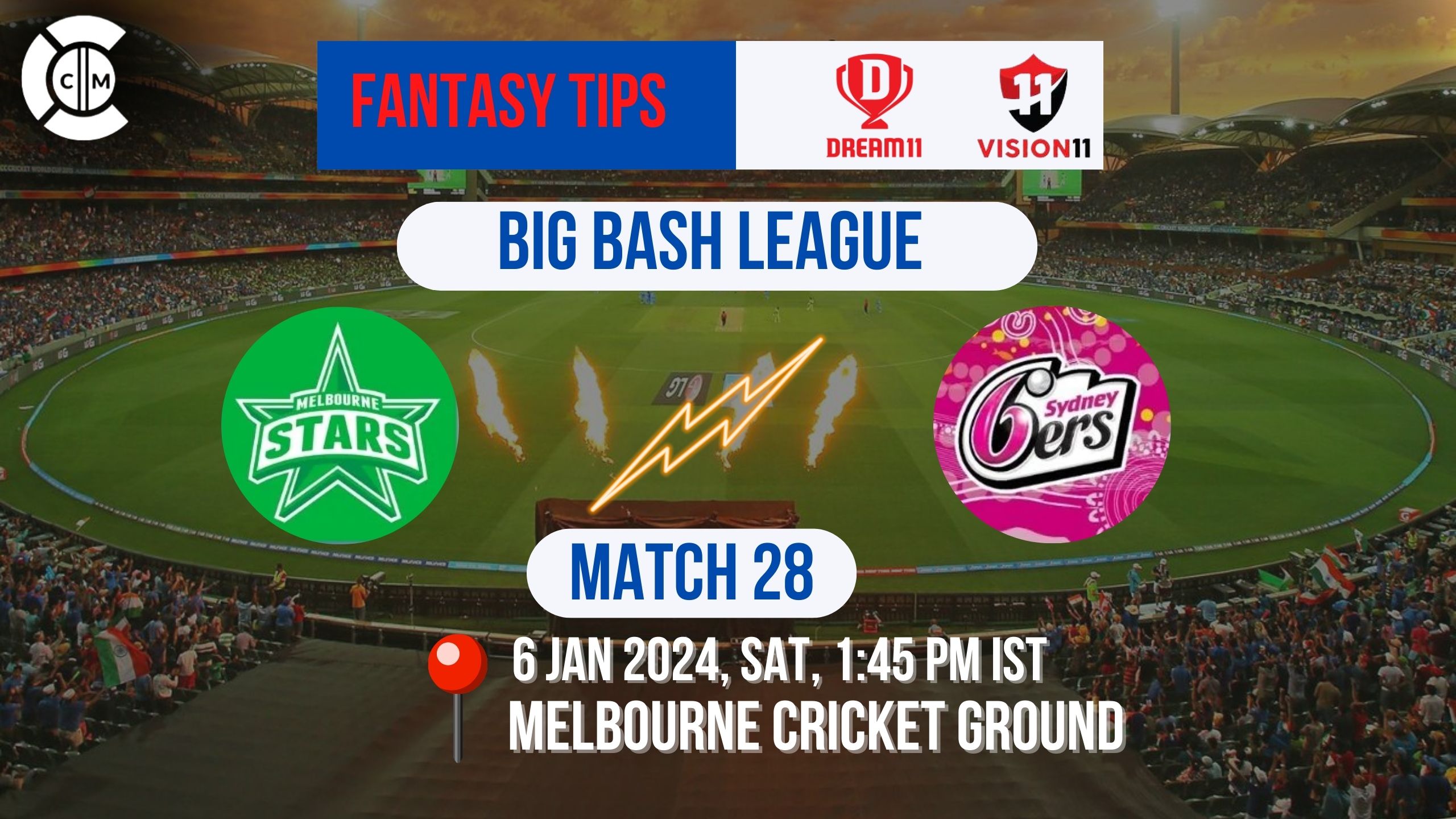 STA vs SIX Dream11 Prediction, Match 28, BBL Fantasy Cricket Tips, Predicted Playing XI, Pitch Report & Injury Updates of BBL 2023-24