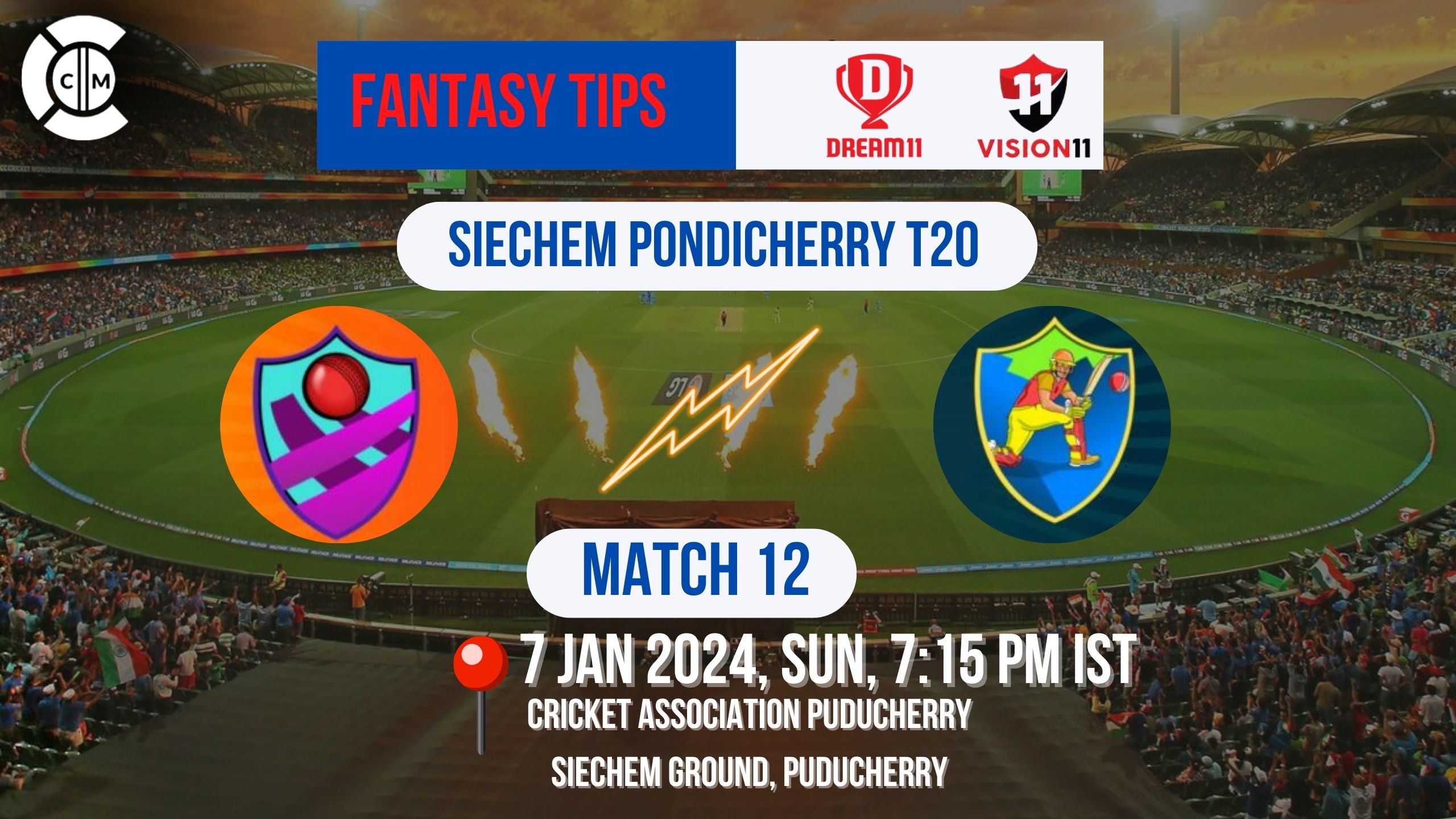 MXI vs PNXI Dream11 Prediction, Fantasy Cricket Tips, Playing XI, Pitch Report, & Injury Updates for Pondicherry T20 2024, Match 12