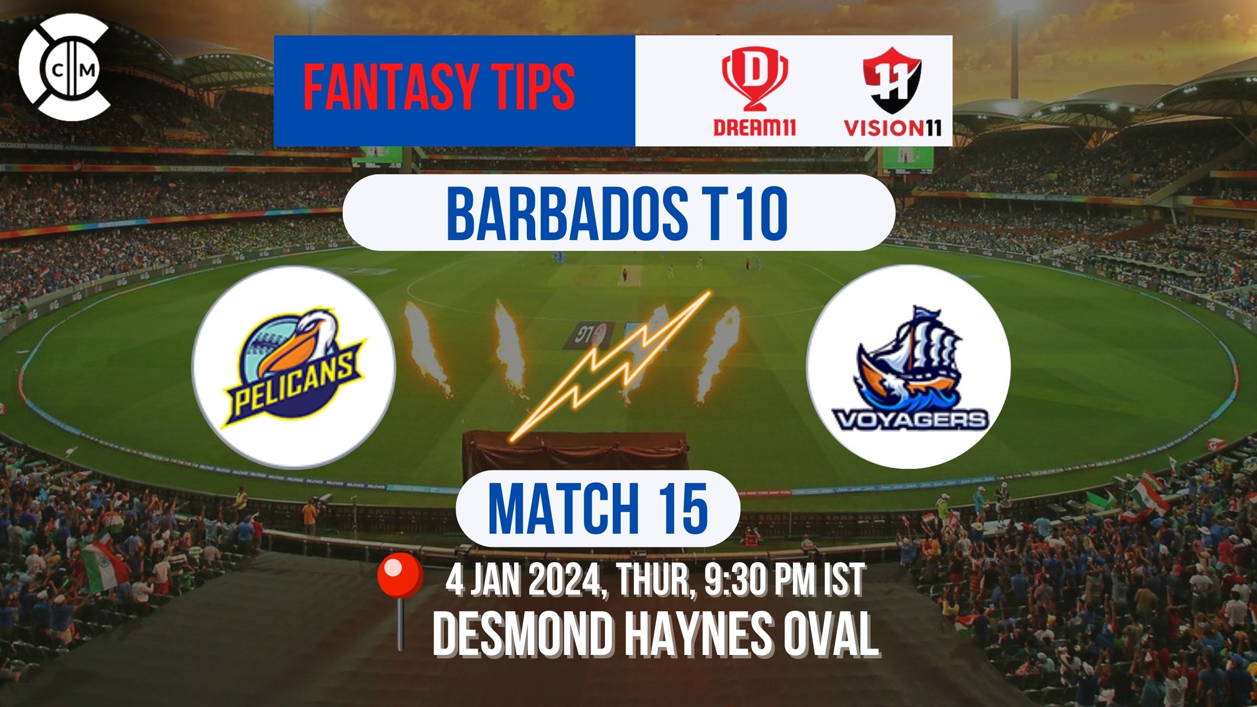 PEL vs VOY Dream11 Prediction, Fantasy Cricket Tips, Playing XI, Pitch Report, & Injury Updates for Barbados T10, Match 15