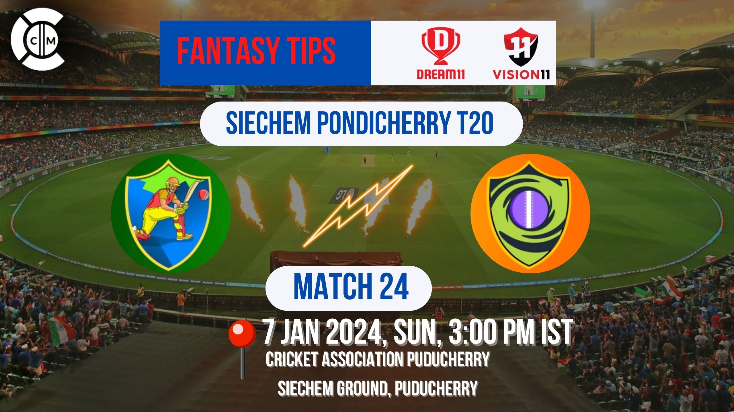 PWXI vs KXI Dream11 Prediction, Fantasy Cricket Tips, Playing XI, Pitch Report, & Injury Updates for Siechem Pondicherry T20, Match 11