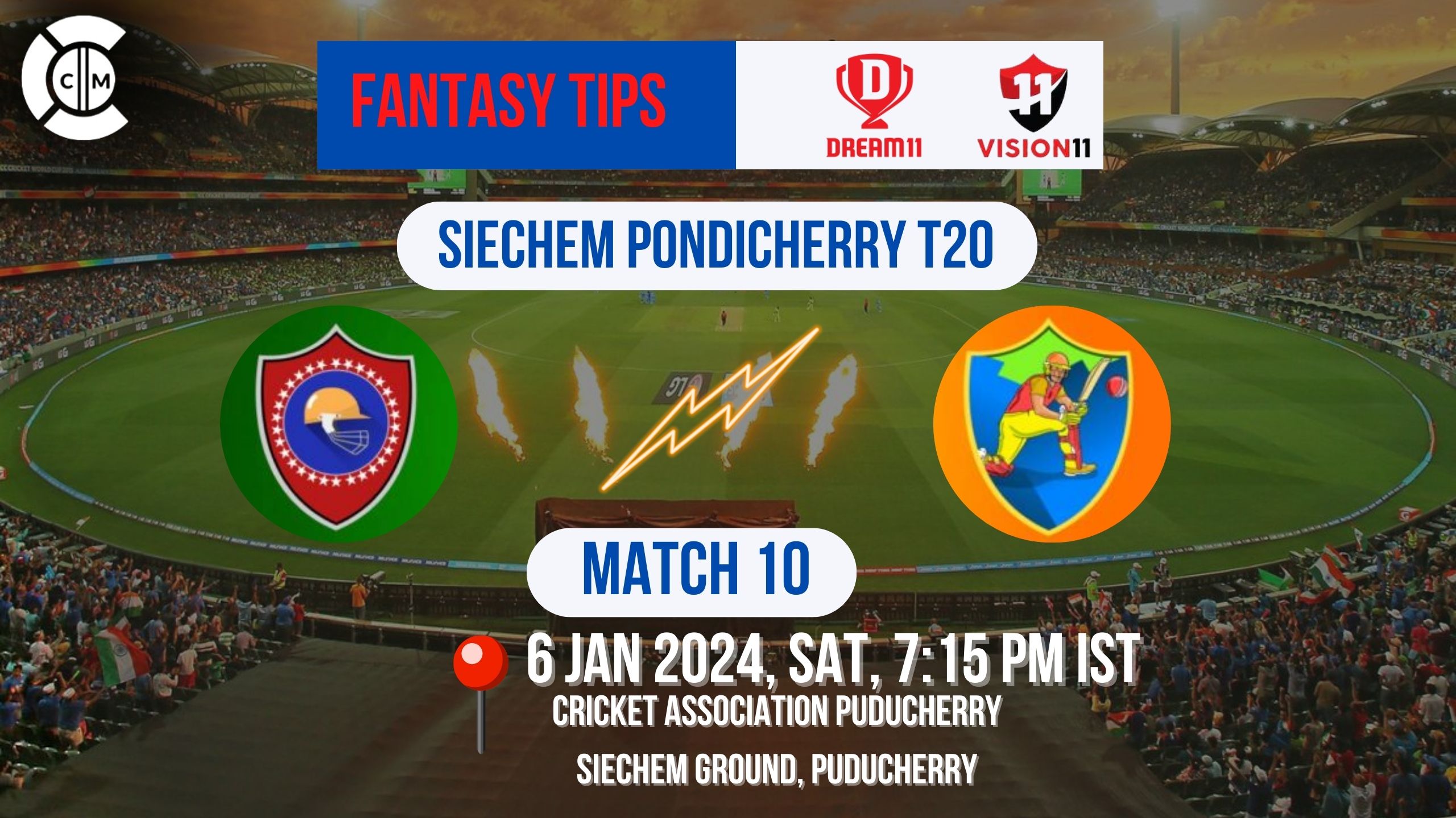 PNXI vs PSXI Dream11 Prediction, Fantasy Cricket Tips, Playing XI, Pitch Report, & Injury Updates for Siechem Pondicherry T20 2023, Match 10