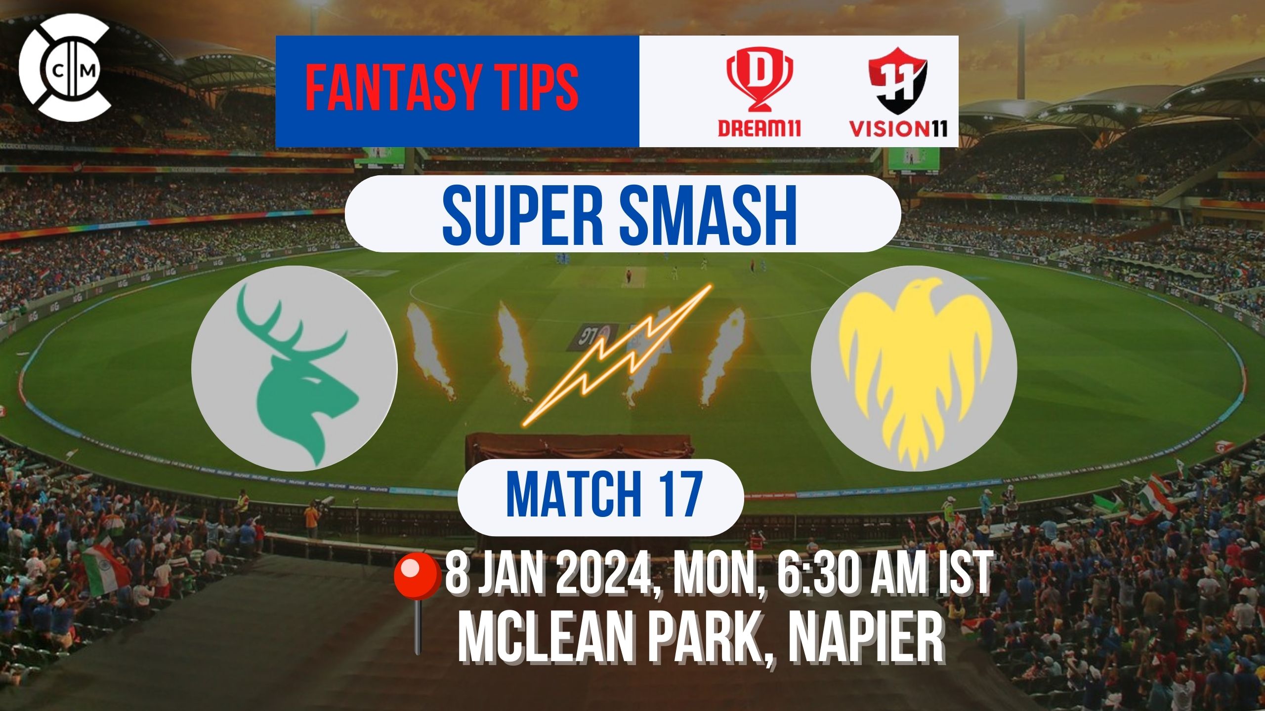 CS vs WF Dream11 Prediction, Super Smash Fantasy Cricket Tips, Predicted Playing XI, Pitch Report & Injury Updates For Match 17 of Super Smash 2023-24