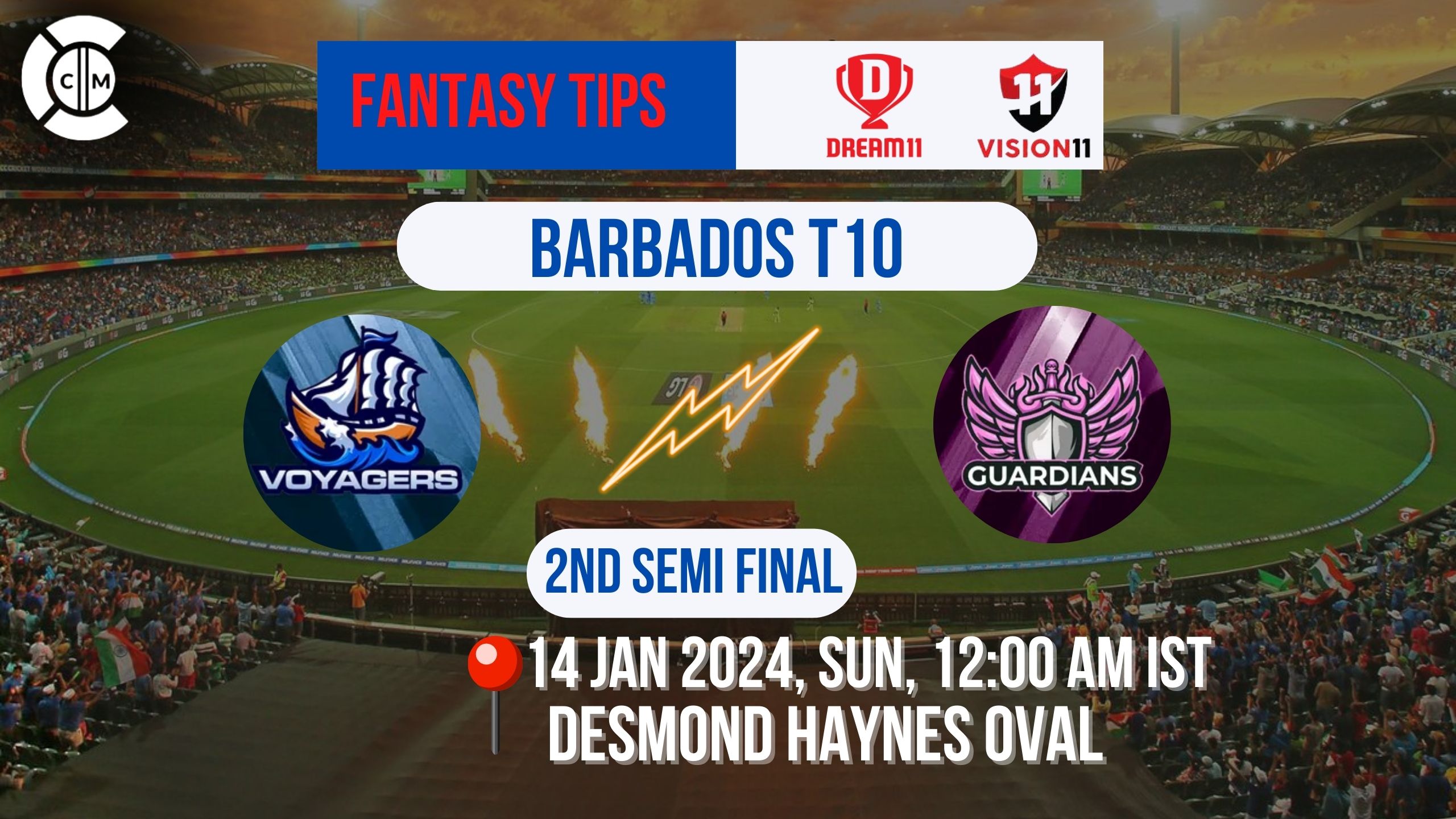 GUA vs VOY Dream11 Prediction, Fantasy Cricket Tips, Playing XI, Pitch Report & Injury Updates For Barbados T10, Semi Final 2