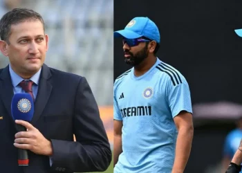 India vs England: Following the Visakhapatnam Test, Rohit Sharma was seen speaking with Ajit Agarkar for a long time.