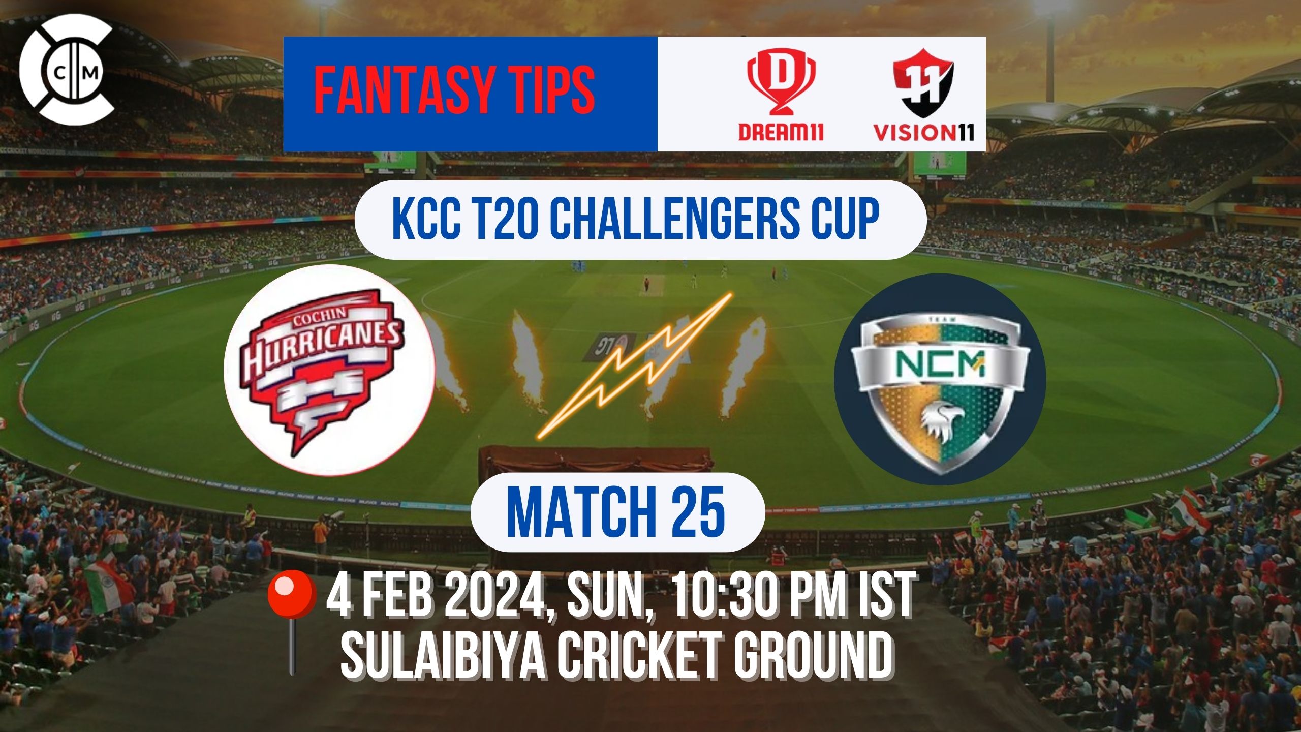 NCA vs COH Dream11 Prediction, Fantasy Cricket Tips, Playing XI, Pitch Report & Injury Updates For Match 25 of KCC T20 Challengers Cup 2024