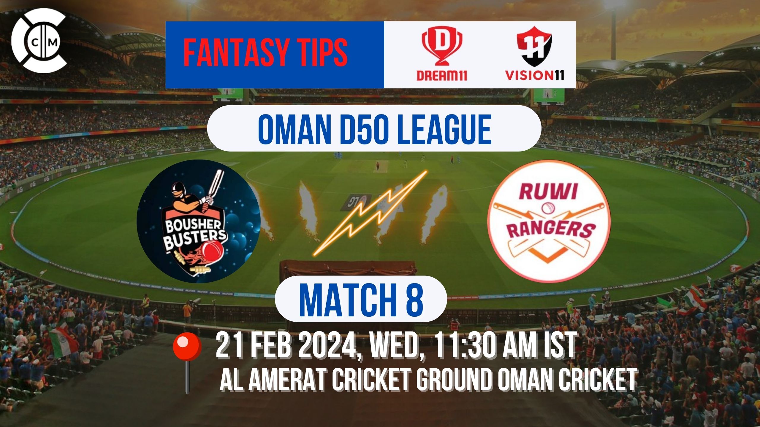BOB vs RUR Dream11 Prediction, Fantasy Cricket Tips, Playing XI, Pitch Report & Injury Updates For Match 8 of Oman D50 League 2024