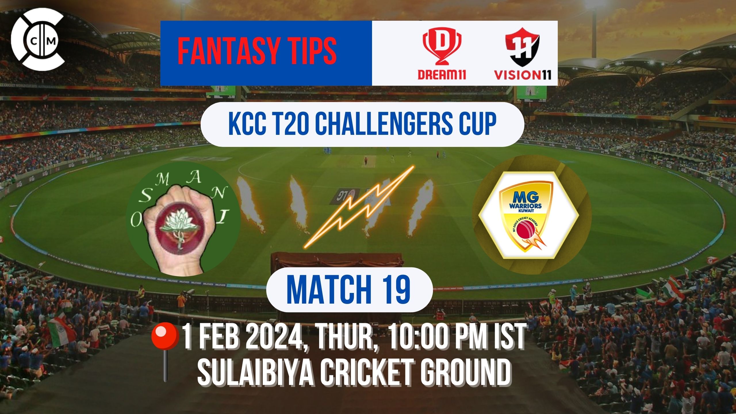 MGW vs OSM Dream11 Prediction, Fantasy Cricket Tips, Playing XI, Pitch Report & Injury Updates For Match 19 of KCC T20 Challengers Cup 2024