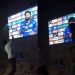 IPL 2024: As Hardik Pandya receives a post-match interview, fans toss bottles and shoes onto a big screen.