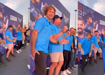IPL 2024: Jonty Rhodes and Justin Langer dance to the Daler Mehndi song at the LSG 10K event