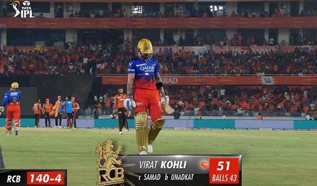 Twitter Reactions: Following a sedated knock against SRH in Match 42, fans tease Virat Kohli with a "Tuk Tuk" comment