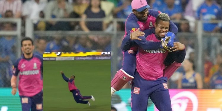 IPL 2024: Shimron Hetmyer's screamer sends Piyush Chawla packing during MI vs RR fixture 1 IPL 2024: Shimron Hetmyer's screamer sends Piyush Chawla packing during MI vs RR fixture