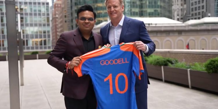 See the viral footage of BCCI Secretary Jay Shah with NFL Commissioner Roger Goodell 1 See the viral footage of BCCI Secretary Jay Shah with NFL Commissioner Roger Goodell