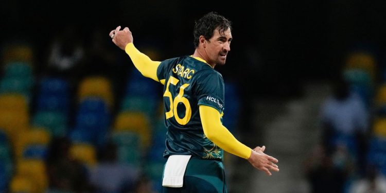 T20 World Cup 2024: Mitchell Starc leaves Oman match early through injury worry 1 T20 World Cup 2024: Mitchell Starc leaves Oman match early through injury worry