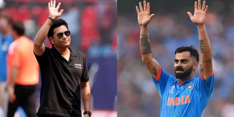 A picture of Virat Kohli and Sachin Tendulkar attending a "Satsang" in New York goes viral 1 A picture of Virat Kohli and Sachin Tendulkar attending a "Satsang" in New York goes viral