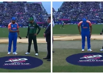 IND vs. PAK: Rohit Sharma forgets the coin during the toss