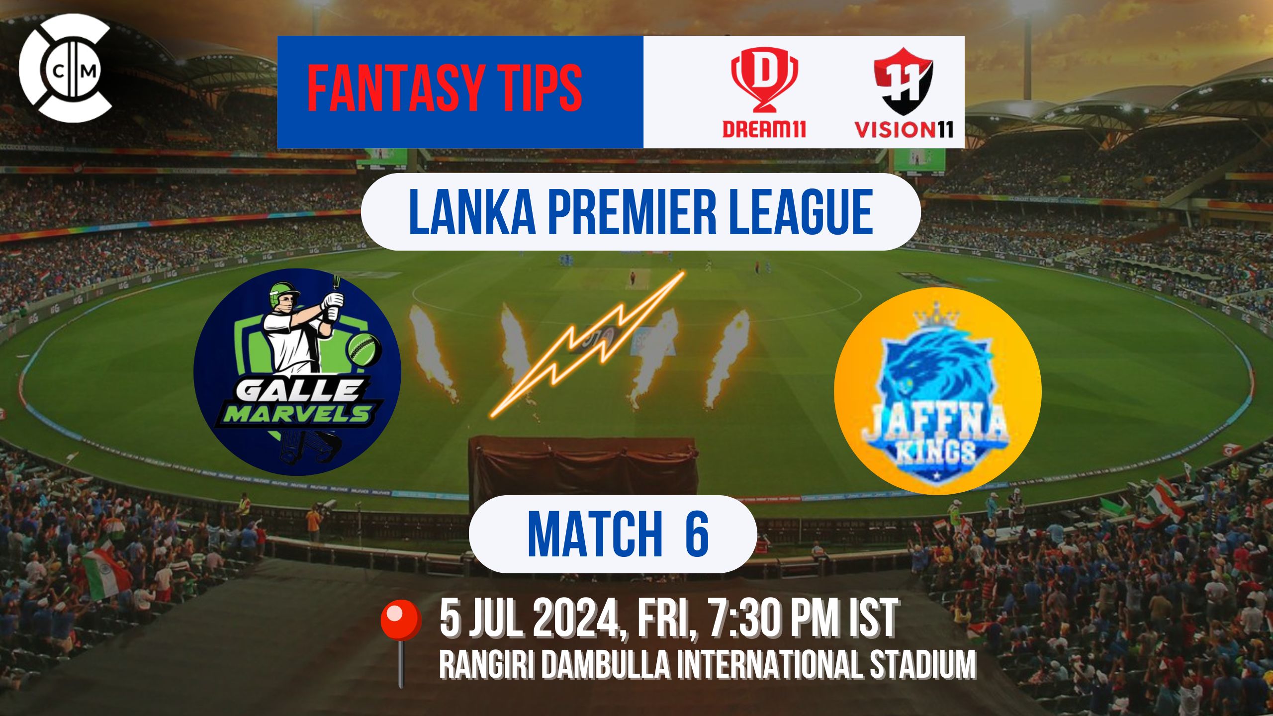 GM vs JK Dream11 Prediction, Fantasy Cricket Tips, Playing XI, Pitch Report & Injury Updates For Match 6 of Lanka Premier League 2024