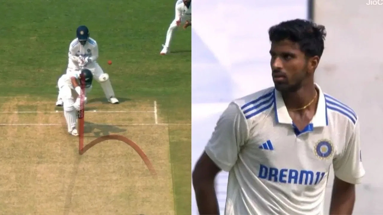 WATCH: Washington Sundar Castles Rachin Ravindra with a Peach
