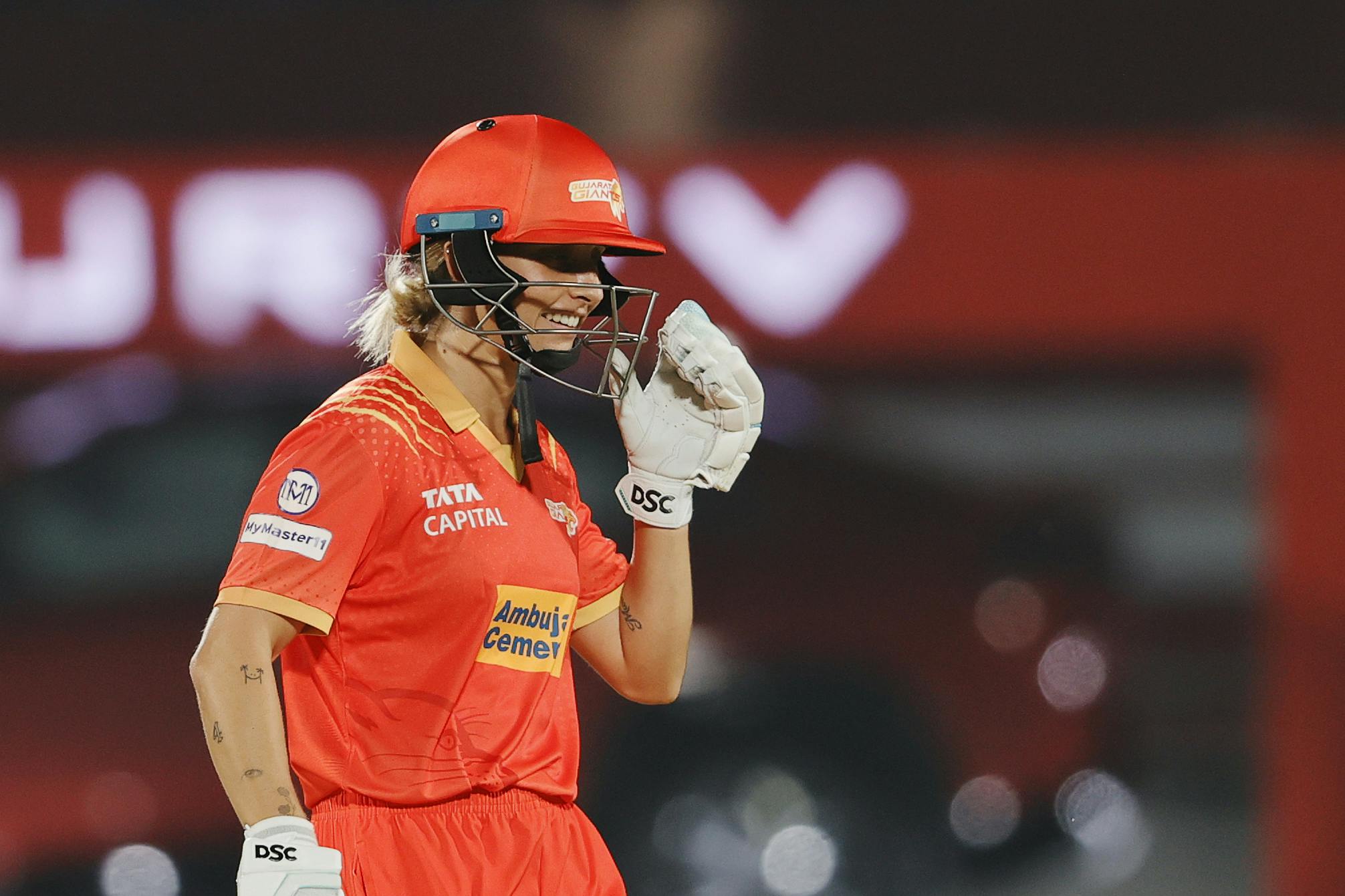 Gujarat captain Ashleigh Gardner hits Prema Rawat for a hat-trick of sixes in WPL 2025 opener