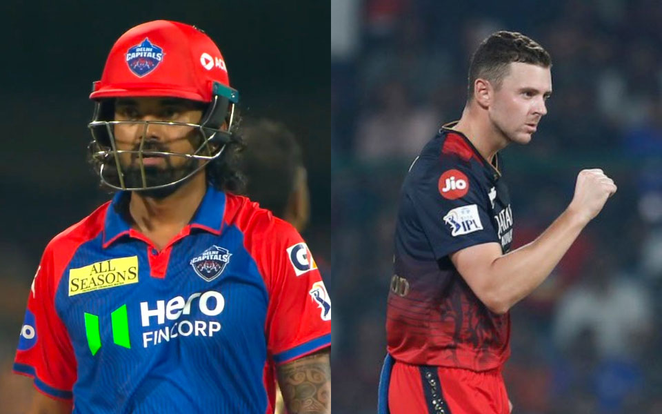 IPL 2025: DC vs RCB Stats & Records at Arun Jaitley Stadium, Delhi 3 1745665512894 KL Rahul and Josh Hazlewood