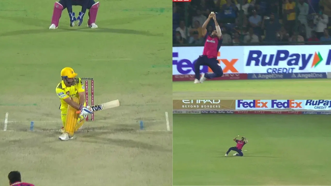 [Watch] IPL 2025: Tushar Deshpande takes a great catch to dismiss MS Dhoni