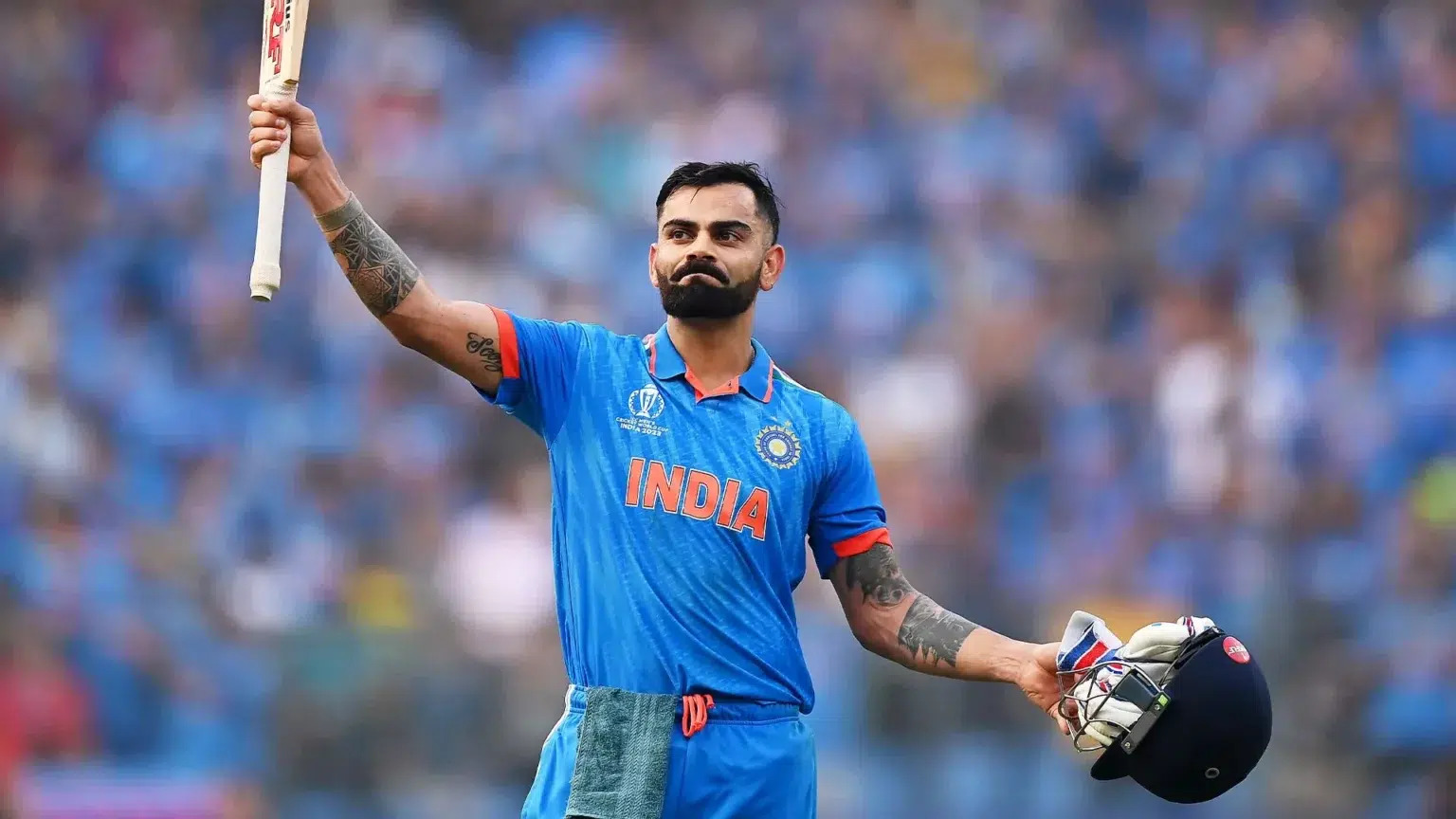 What is the probability of Virat Kohli score 100 centuries by ODI World Cup in 2027?