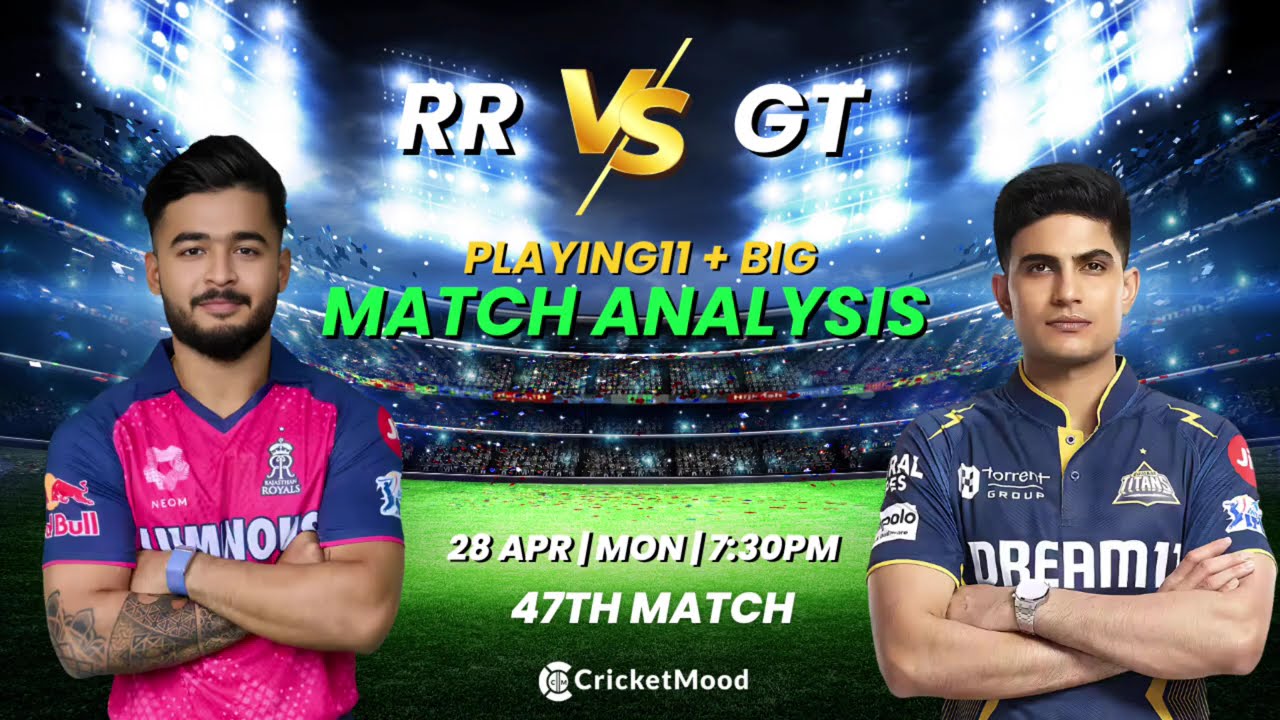 GT vs RR –47TH Match Preview | IPL 2025 | Playing 11 + Winner Prediction | Sawai Mansingh Stadium