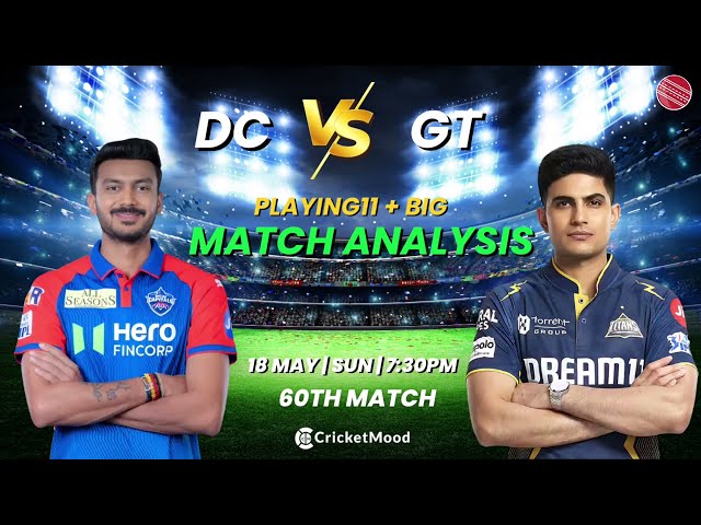 GT vs DC –60TH Match Preview | IPL 2025 | Playing 11 + Winner Prediction | Arun Jaitley Stadium, Delhi