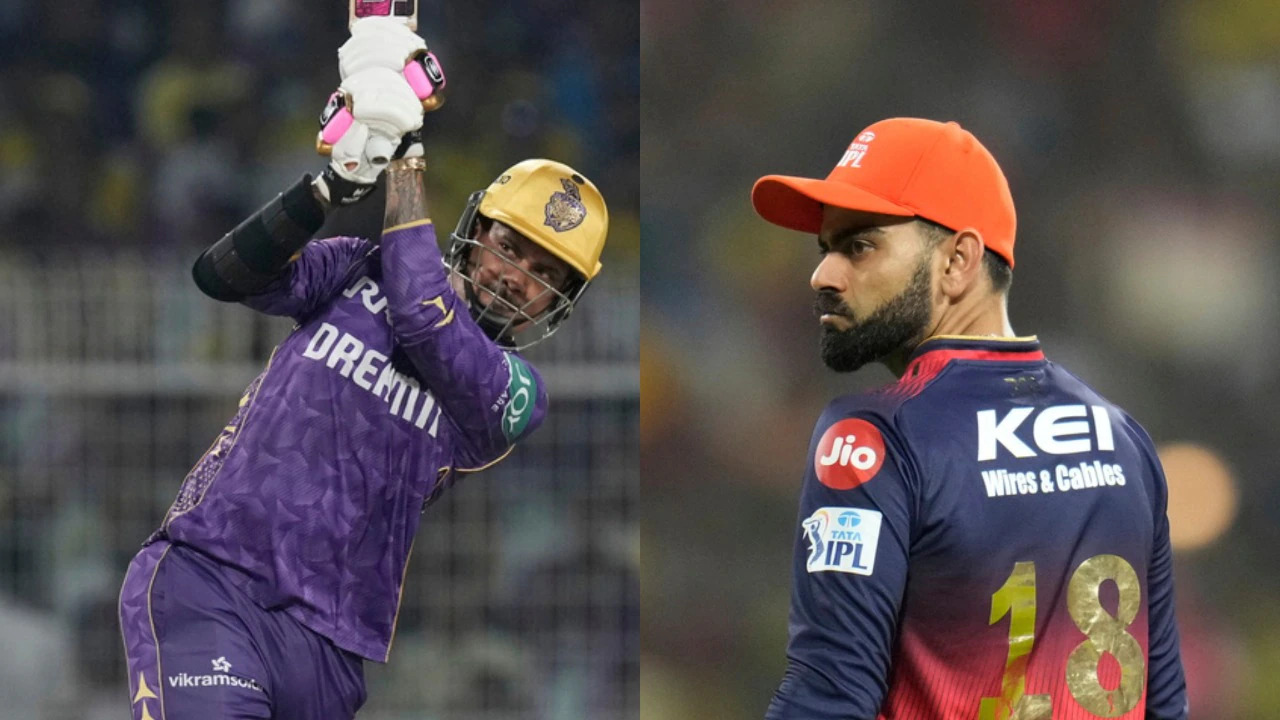 RCB vs KKR: IPL 2025 Records & Stats at M Chinnaswamy Stadium, Bengaluru 2 sunil narine virat kohli 172343895