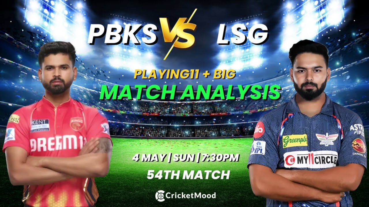 PBKS vs LSG –Match 54 Preview | IPL 2025 | Playing 11 + Winner Prediction | Himachal Pradesh Stadium