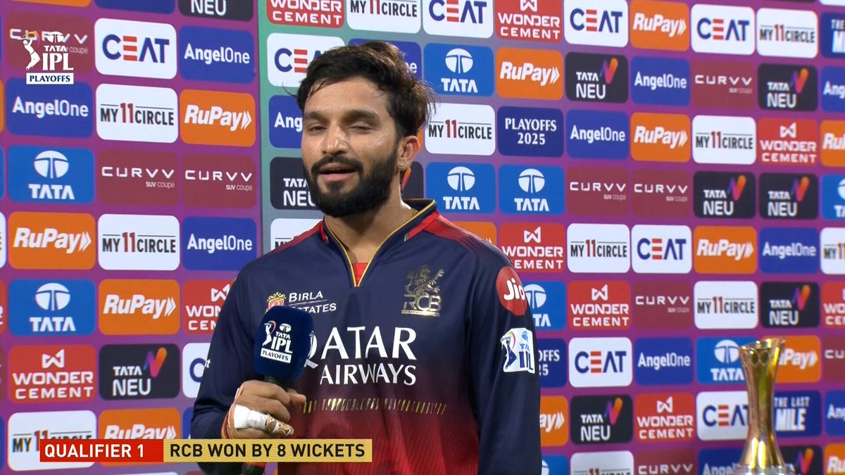 ‘One more game, let’s celebrate together’ – Rajat Patidar shows confidence as RCB cruise into IPL 2025 Final