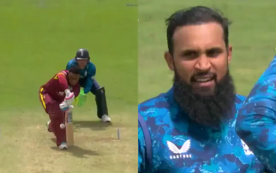 [WATCH] ENG vs WI 2025: Adil Rashid traps Shimron Hetmyer plumb