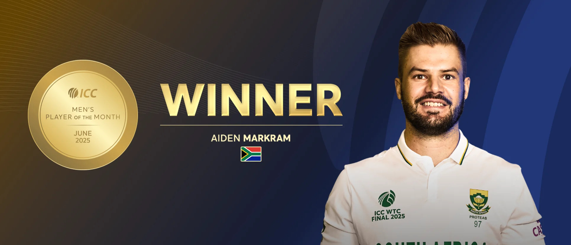Aiden Markram, Hayley Matthews named ICC Players of the Month for June 2025