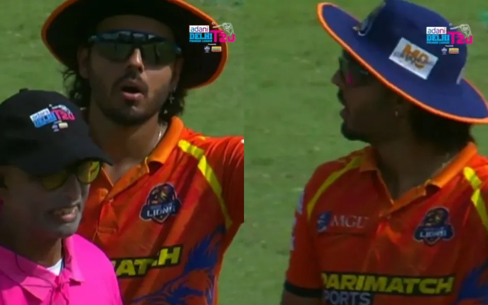 [WATCH] DPL 2025: Tensions flare as Nitish Rana involves in heated confrontation with umpire