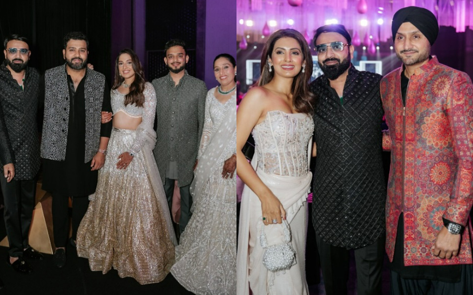 Gautam Gambhir, MS Dhoni, and Rohit Sharma reunite at a wedding, photo set internet on fire 3 1755324437521 Rohit Sharma and Harbhajan Singh