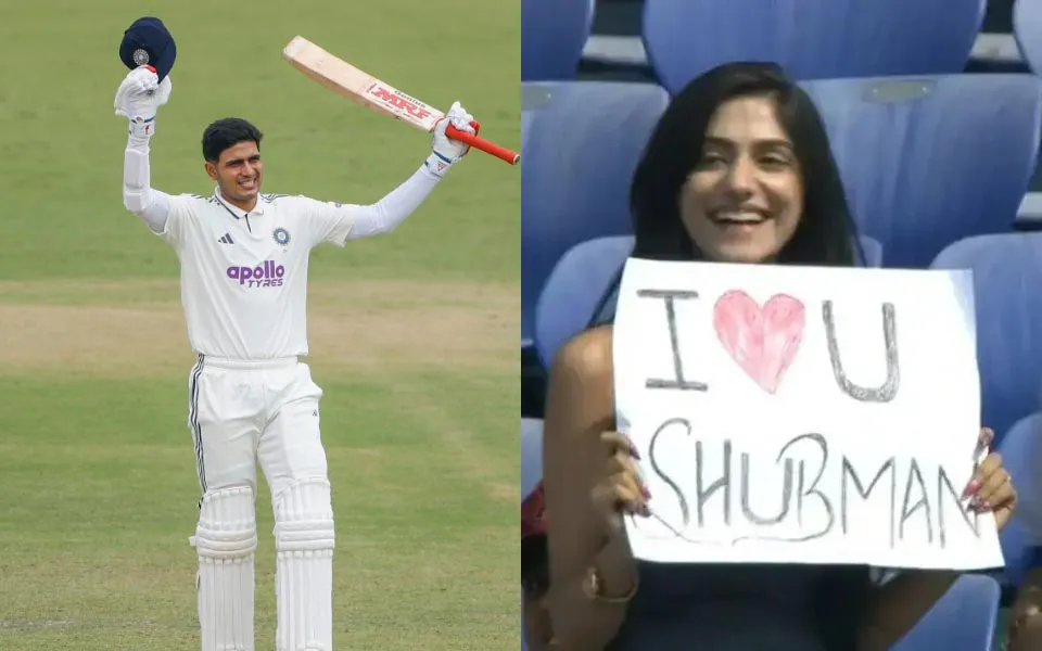 IND vs WI 2025: Shubman Gill fan recreates "I love you, Zaheer" moment at Arun Jaitley Stadium